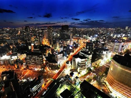 大阪のきれいな夜景